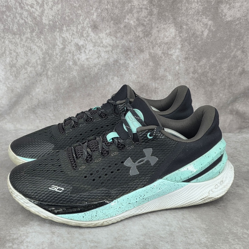 Under Armour Shoes Mens 12.5 Curry 2 Low Flotro Future Basketball Black Teal
